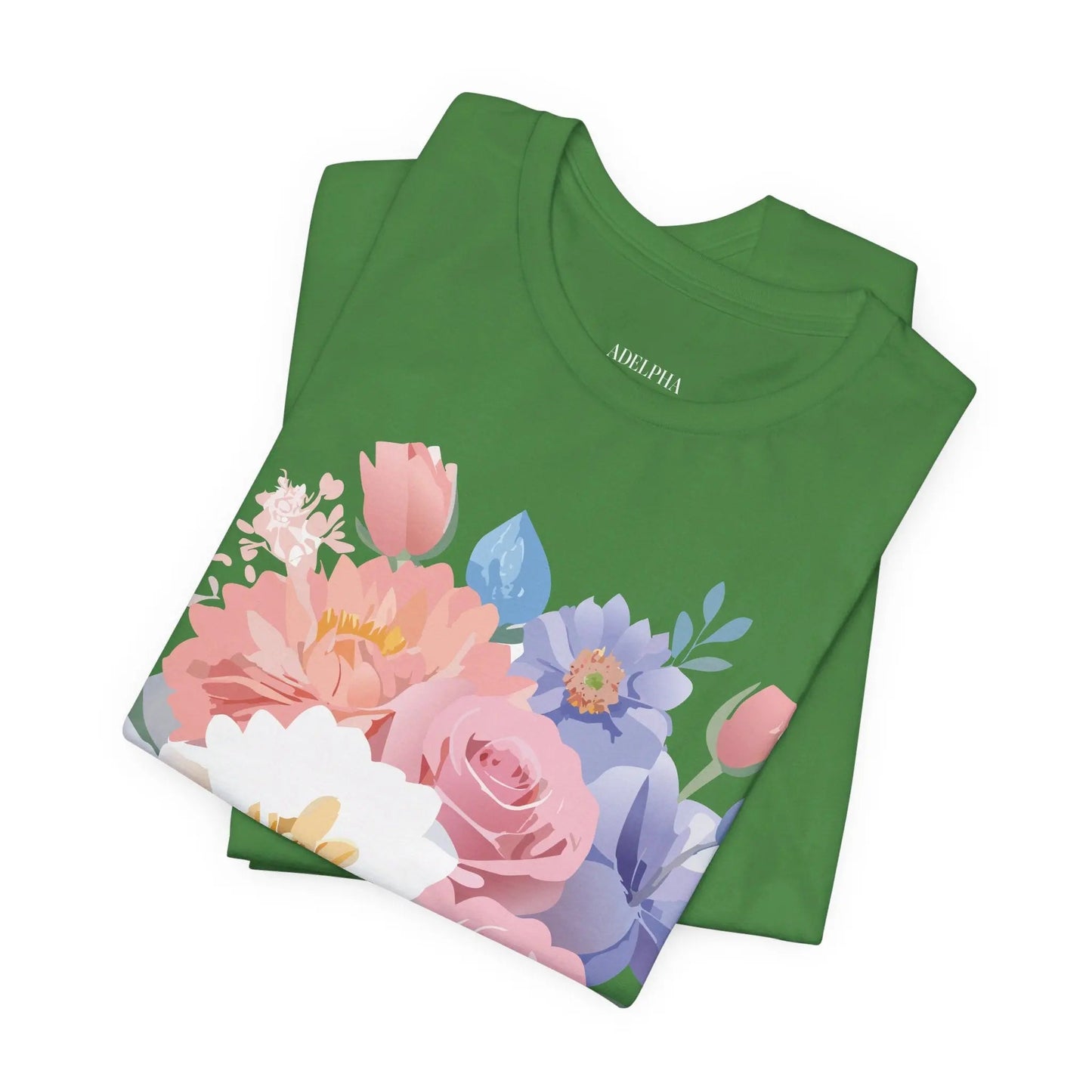 Floral Graphic T Shirt Unisex Short Sleeve Art Design Tee Adelpha Vintage Inspired