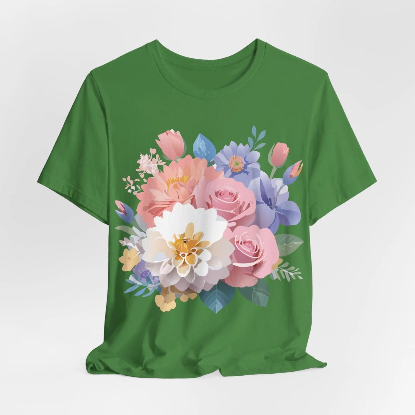 Floral Graphic T Shirt Unisex Short Sleeve Art Design Tee Adelpha Vintage Inspired