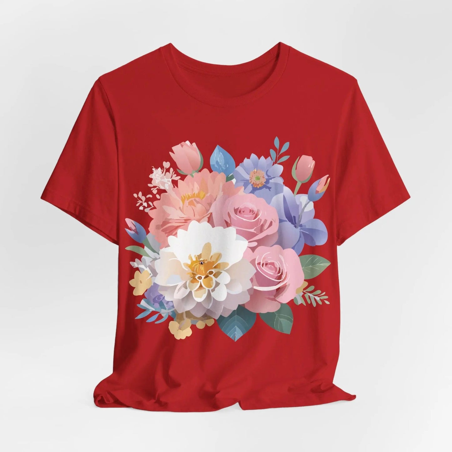 Floral Graphic T Shirt Unisex Short Sleeve Art Design Tee Adelpha Vintage Inspired