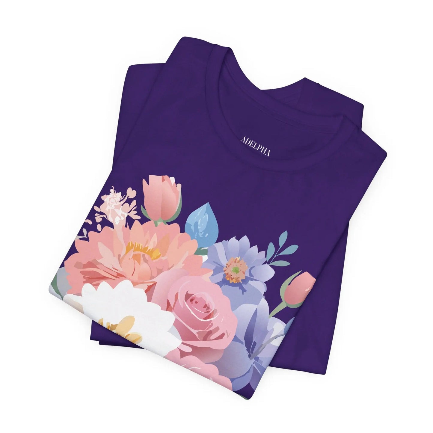 Floral Graphic T Shirt Unisex Short Sleeve Art Design Tee Adelpha Vintage Inspired