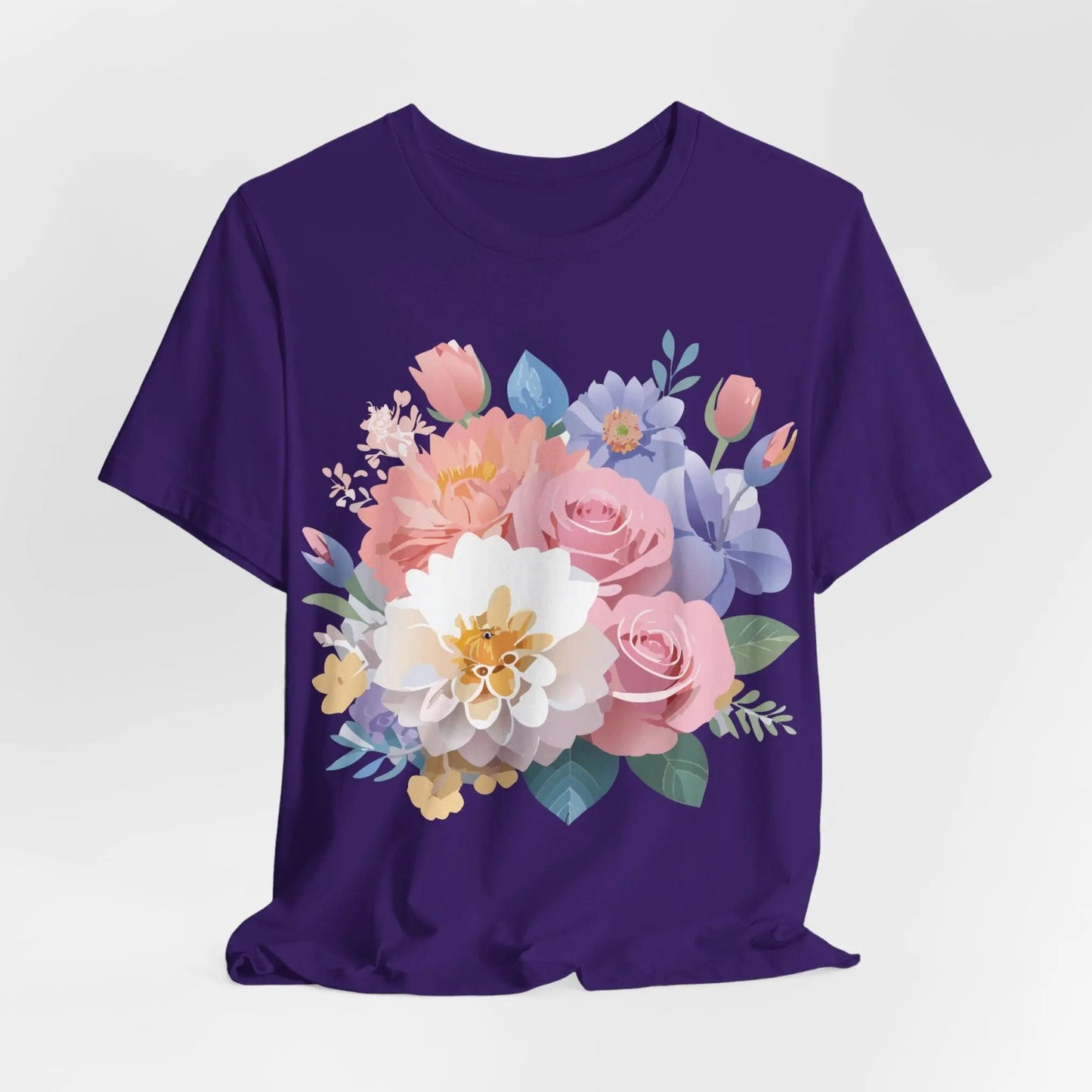 Floral Graphic T Shirt Unisex Short Sleeve Art Design Tee Adelpha Vintage Inspired