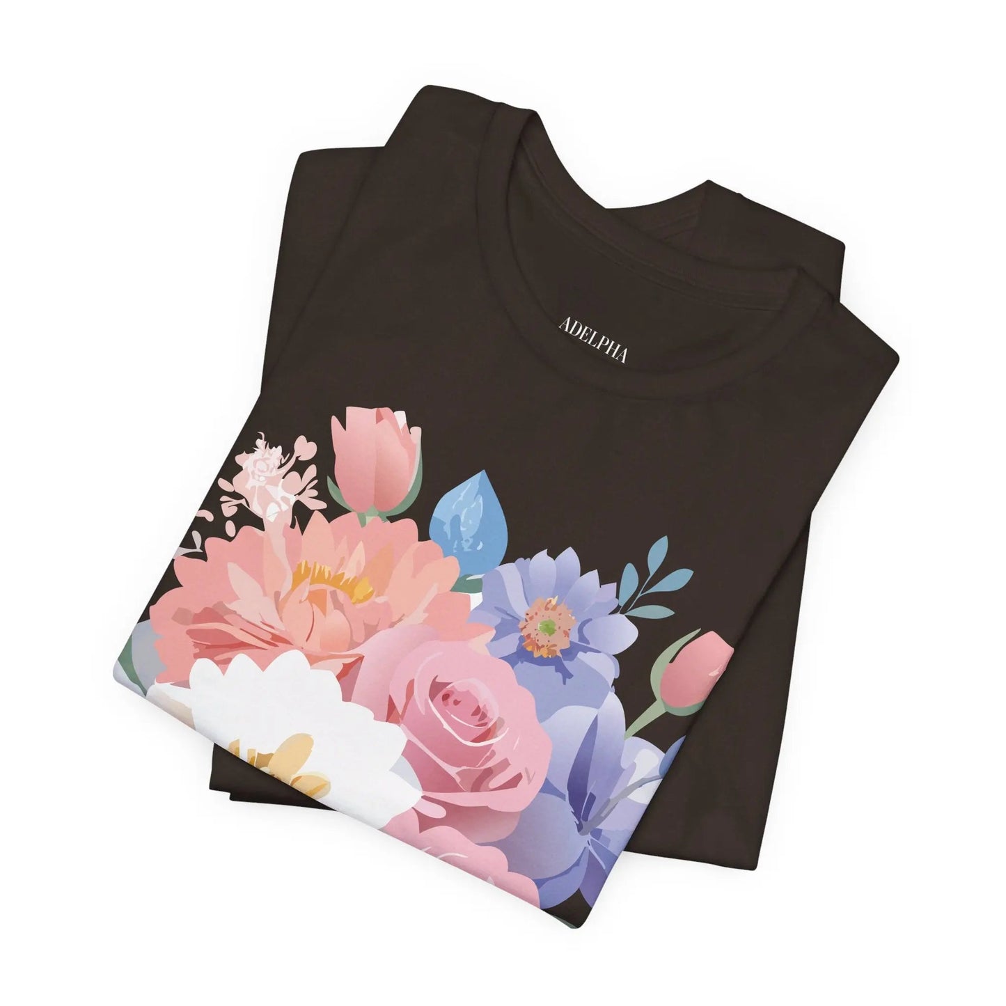 Floral Graphic T Shirt Unisex Short Sleeve Art Design Tee Adelpha Vintage Inspired