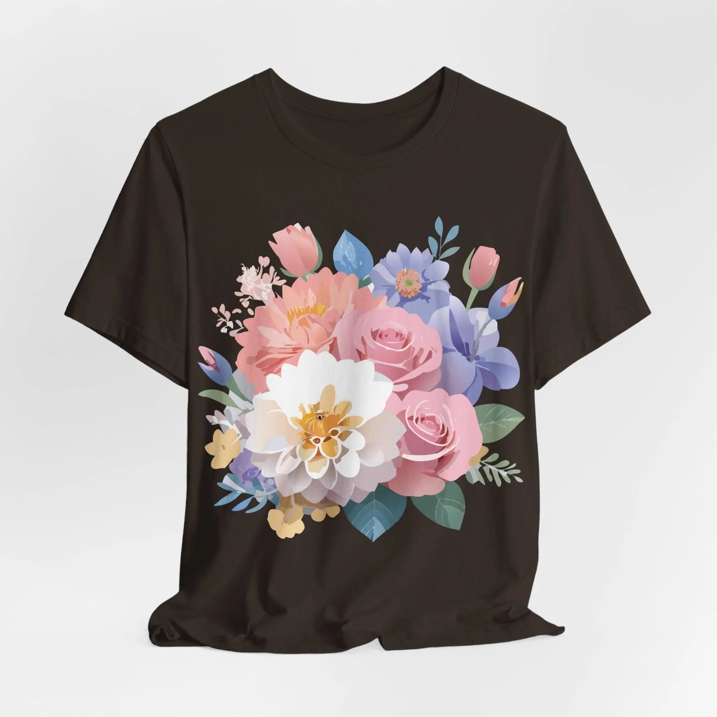 Floral Graphic T Shirt Unisex Short Sleeve Art Design Tee Adelpha Vintage Inspired