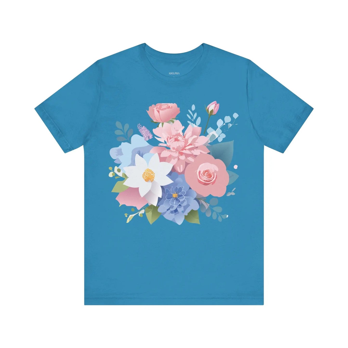 Floral Graphic T Shirt Unisex Vintage Inspired Art Tee by Adelpha Premium Quality Everyday Wear