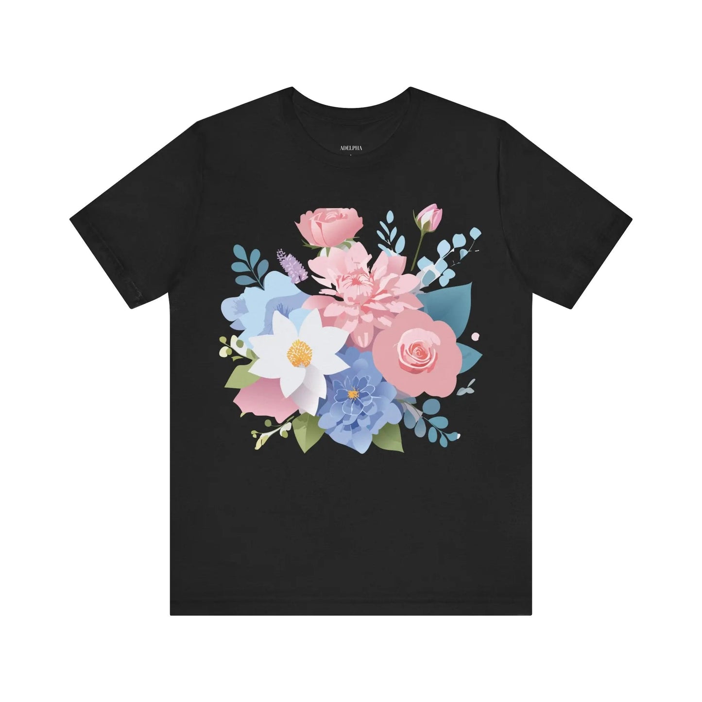 Floral Graphic T Shirt Unisex Vintage Inspired Art Tee by Adelpha Premium Quality Everyday Wear