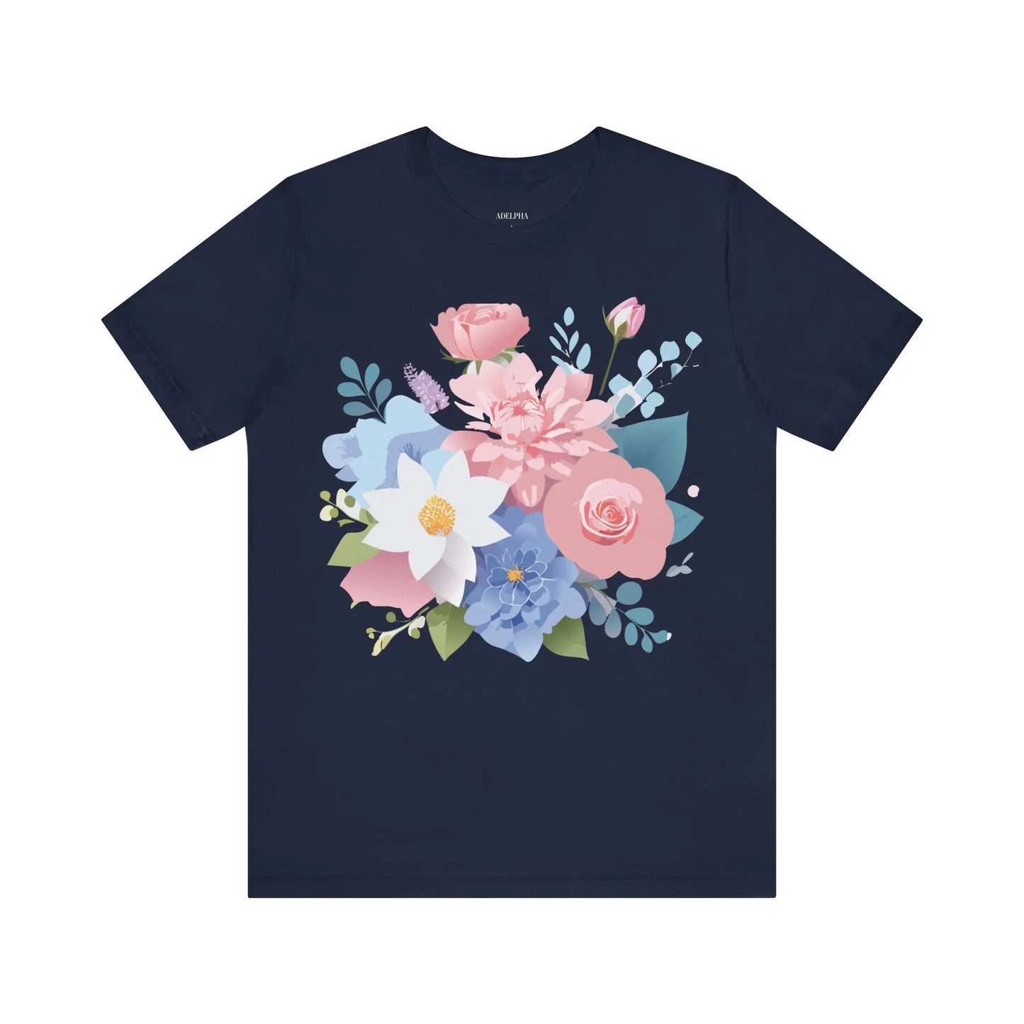 Floral Graphic T Shirt Unisex Vintage Inspired Art Tee by Adelpha Premium Quality Everyday Wear