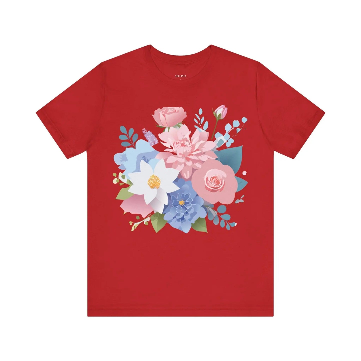 Floral Graphic T Shirt Unisex Vintage Inspired Art Tee by Adelpha Premium Quality Everyday Wear