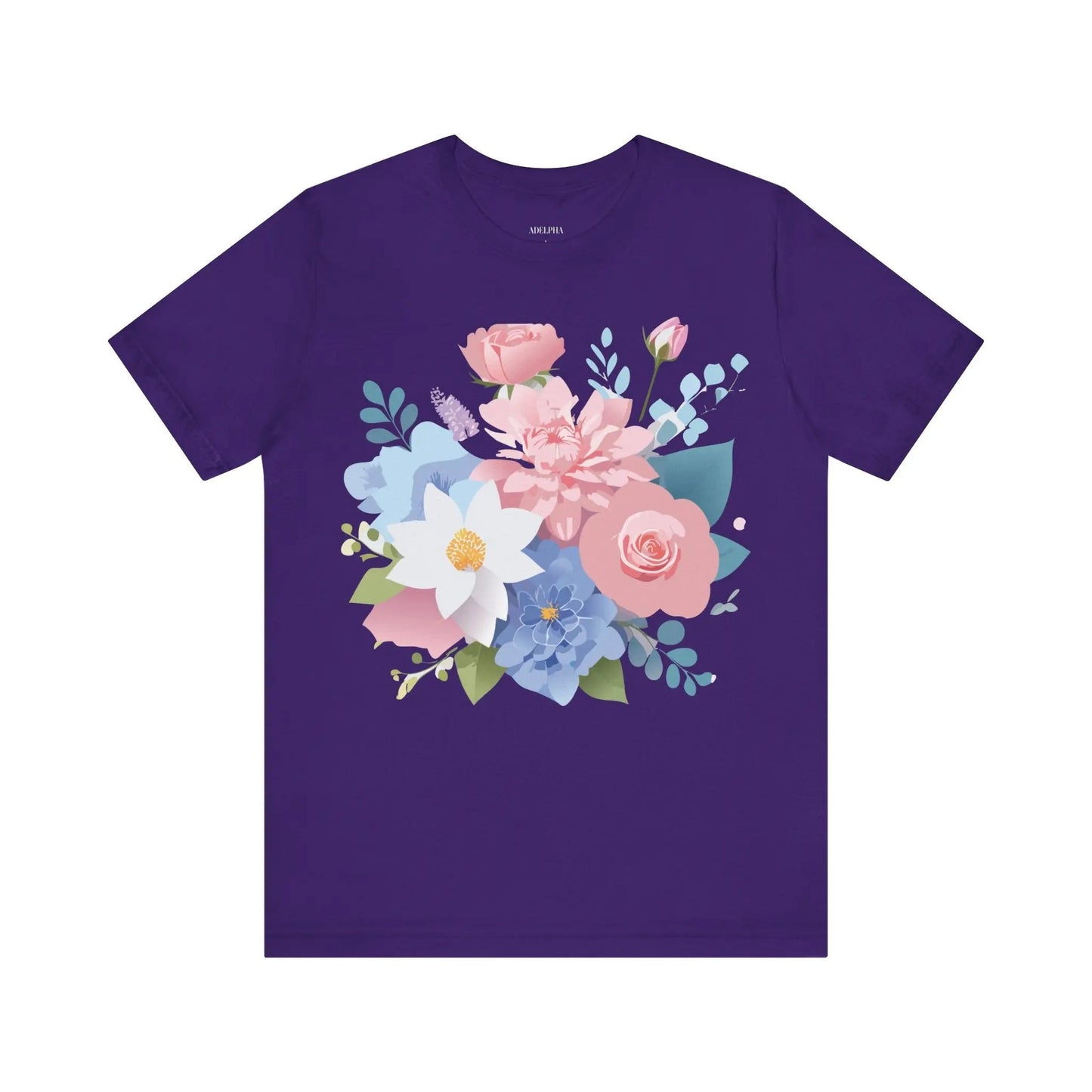 Floral Graphic T Shirt Unisex Vintage Inspired Art Tee by Adelpha Premium Quality Everyday Wear