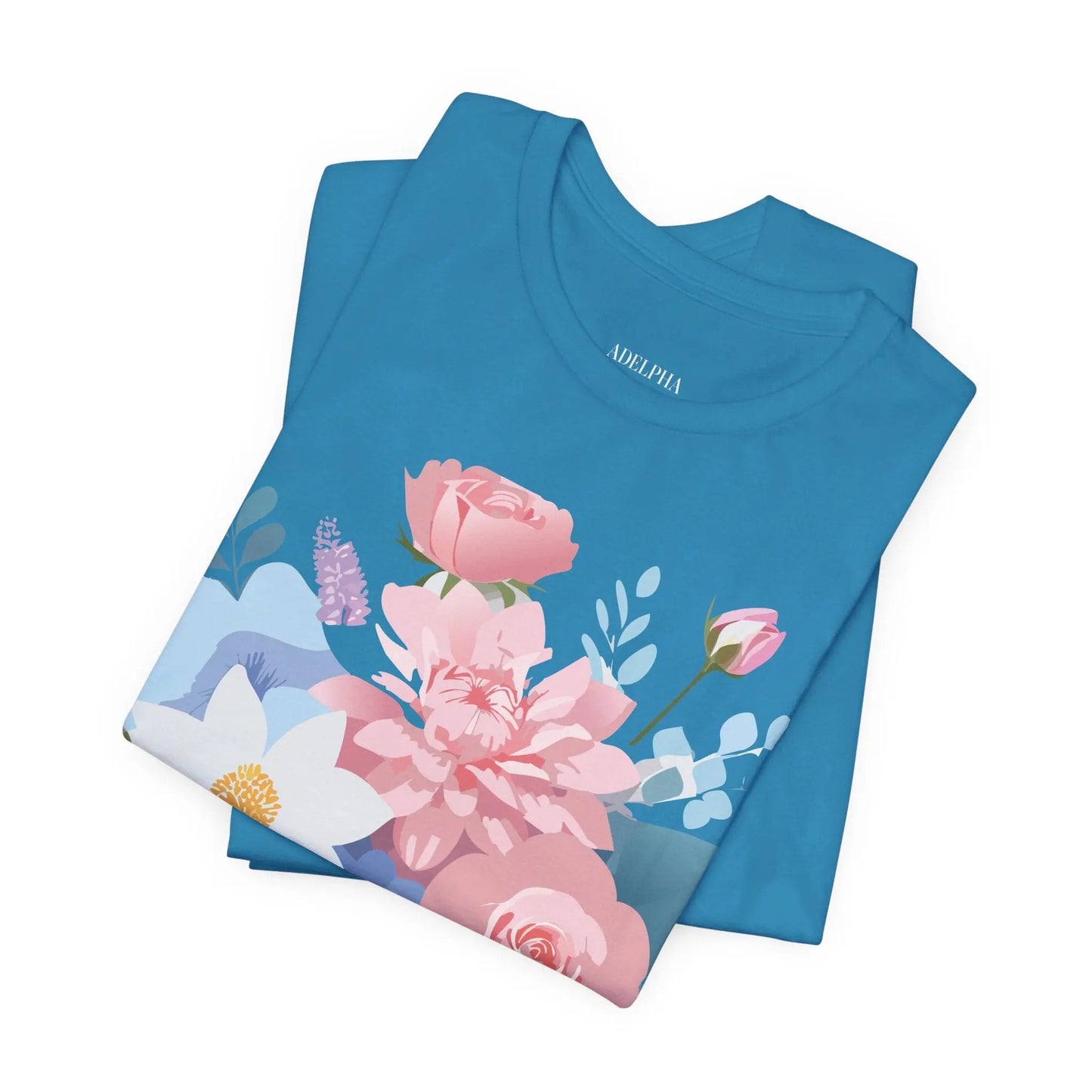 Floral Graphic T Shirt Unisex Vintage Inspired Art Tee by Adelpha Premium Quality Everyday Wear