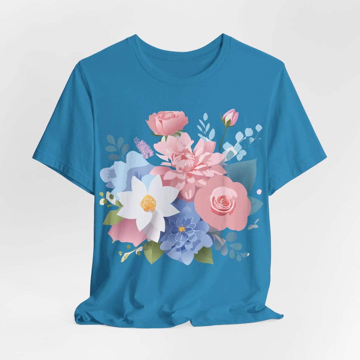 Floral Graphic T Shirt Unisex Vintage Inspired Art Tee by Adelpha Premium Quality Everyday Wear