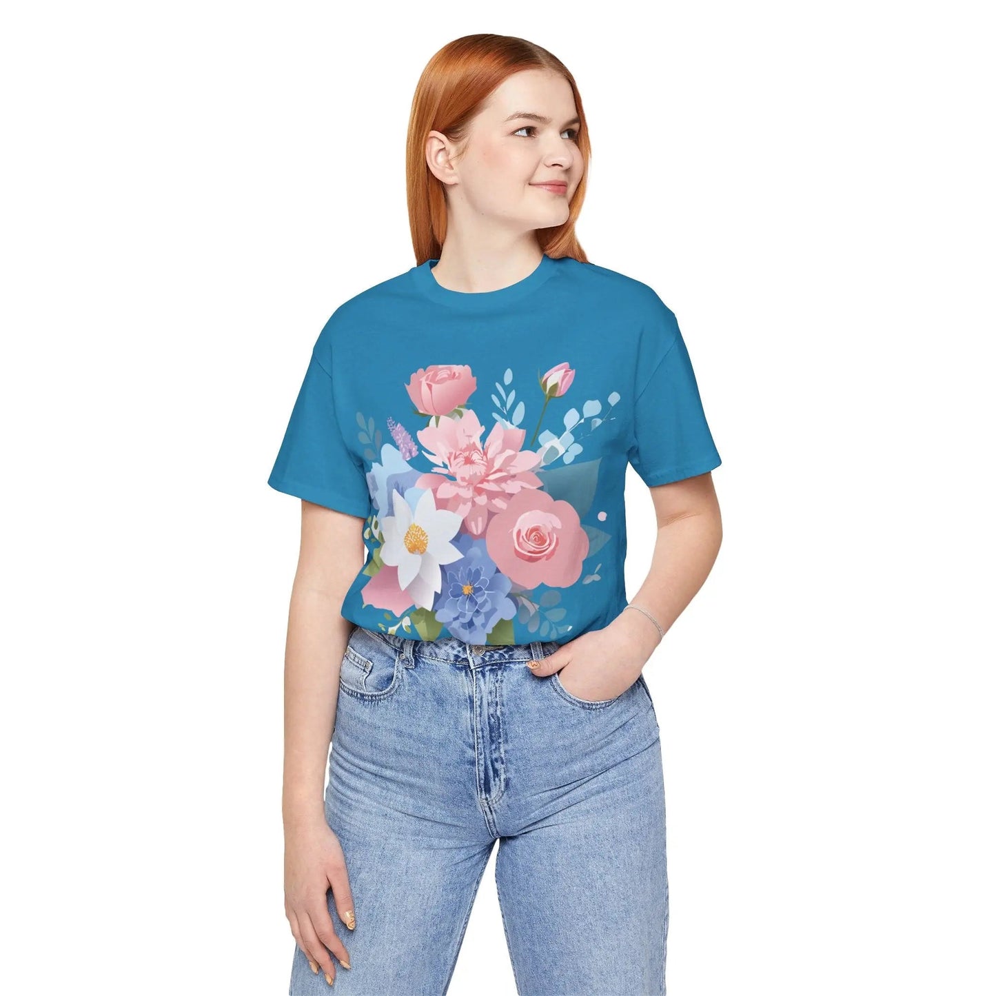 Floral Graphic T Shirt Unisex Vintage Inspired Art Tee by Adelpha Premium Quality Everyday Wear