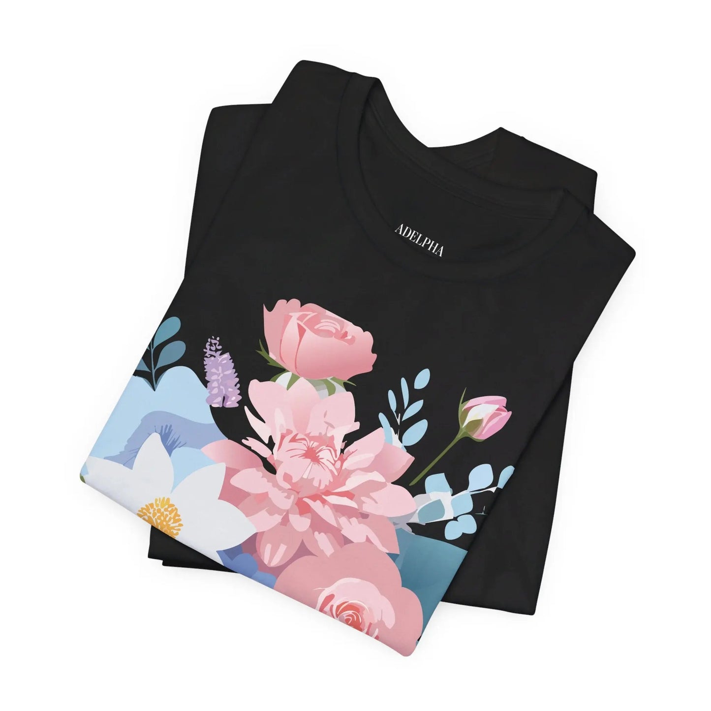 Floral Graphic T Shirt Unisex Vintage Inspired Art Tee by Adelpha Premium Quality Everyday Wear
