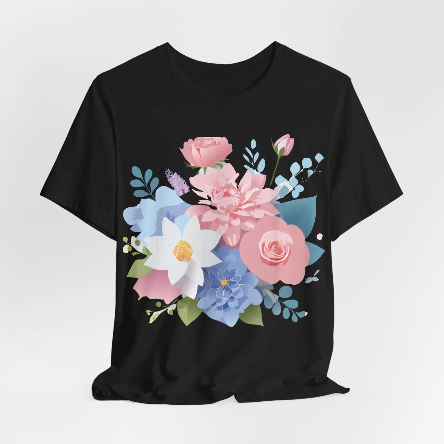 Floral Graphic T Shirt Unisex Vintage Inspired Art Tee by Adelpha Premium Quality Everyday Wear