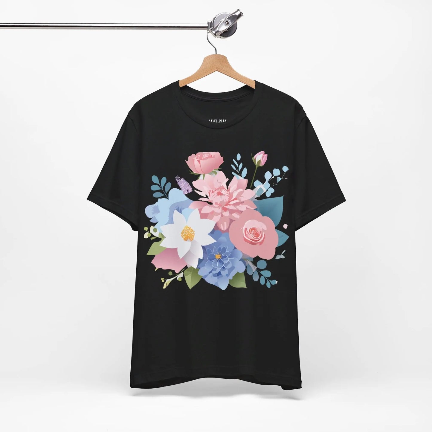 Floral Graphic T Shirt Unisex Vintage Inspired Art Tee by Adelpha Premium Quality Everyday Wear