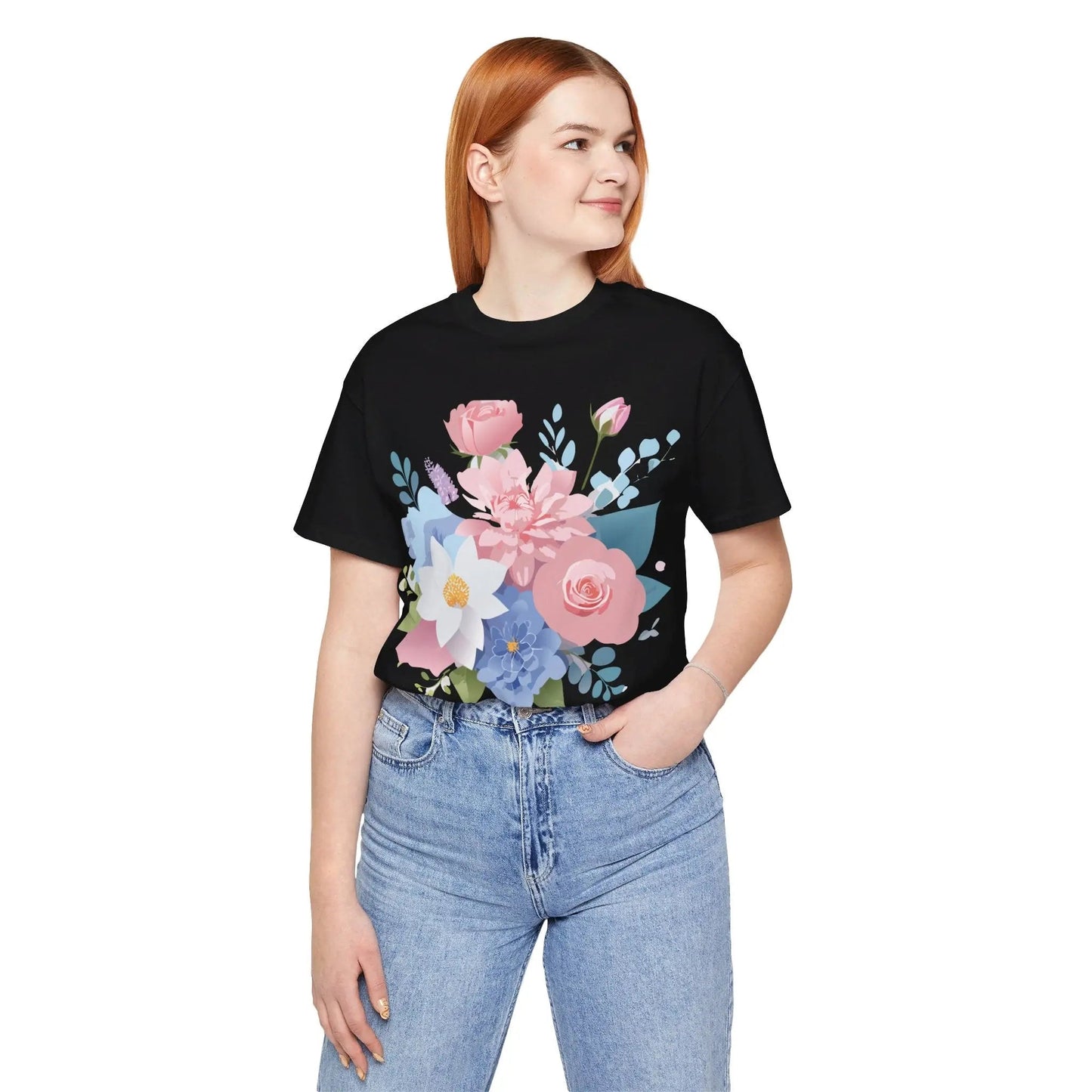 Floral Graphic T Shirt Unisex Vintage Inspired Art Tee by Adelpha Premium Quality Everyday Wear