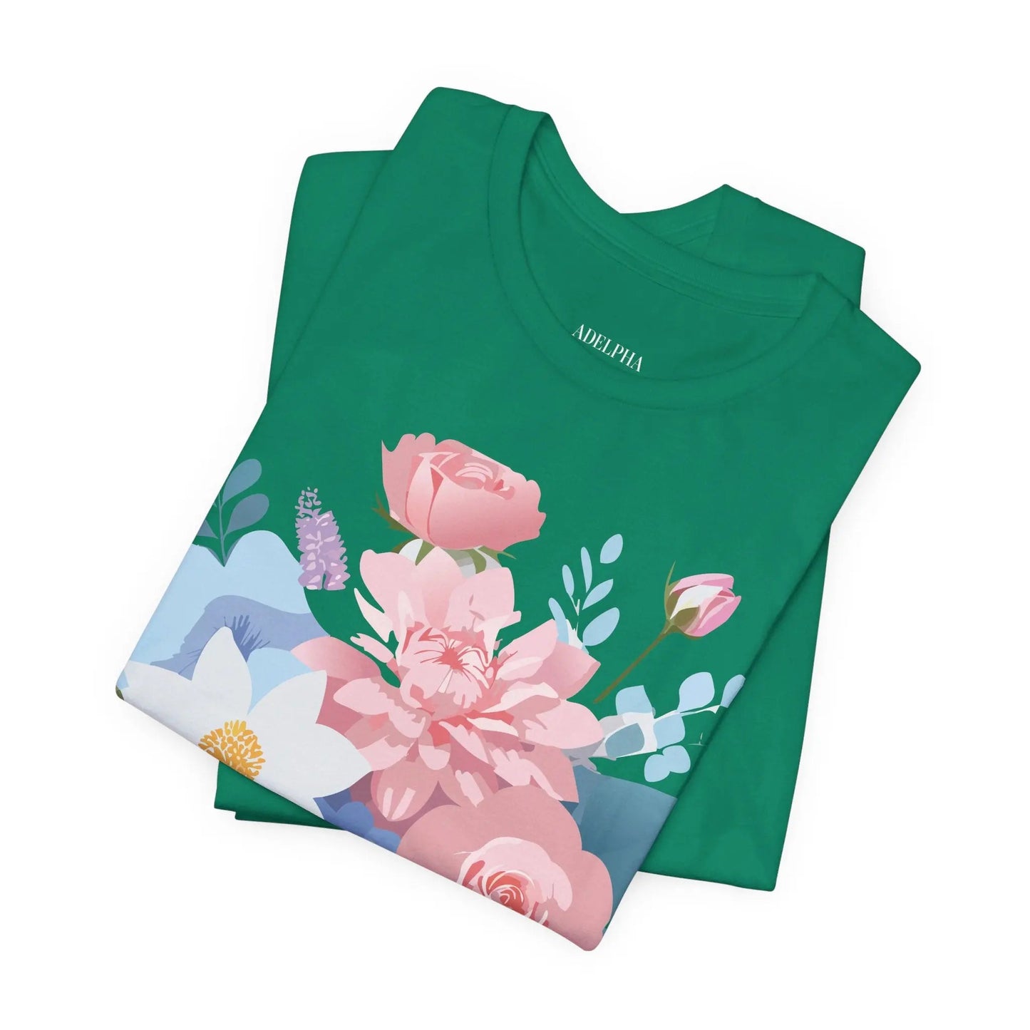 Floral Graphic T Shirt Unisex Vintage Inspired Art Tee by Adelpha Premium Quality Everyday Wear