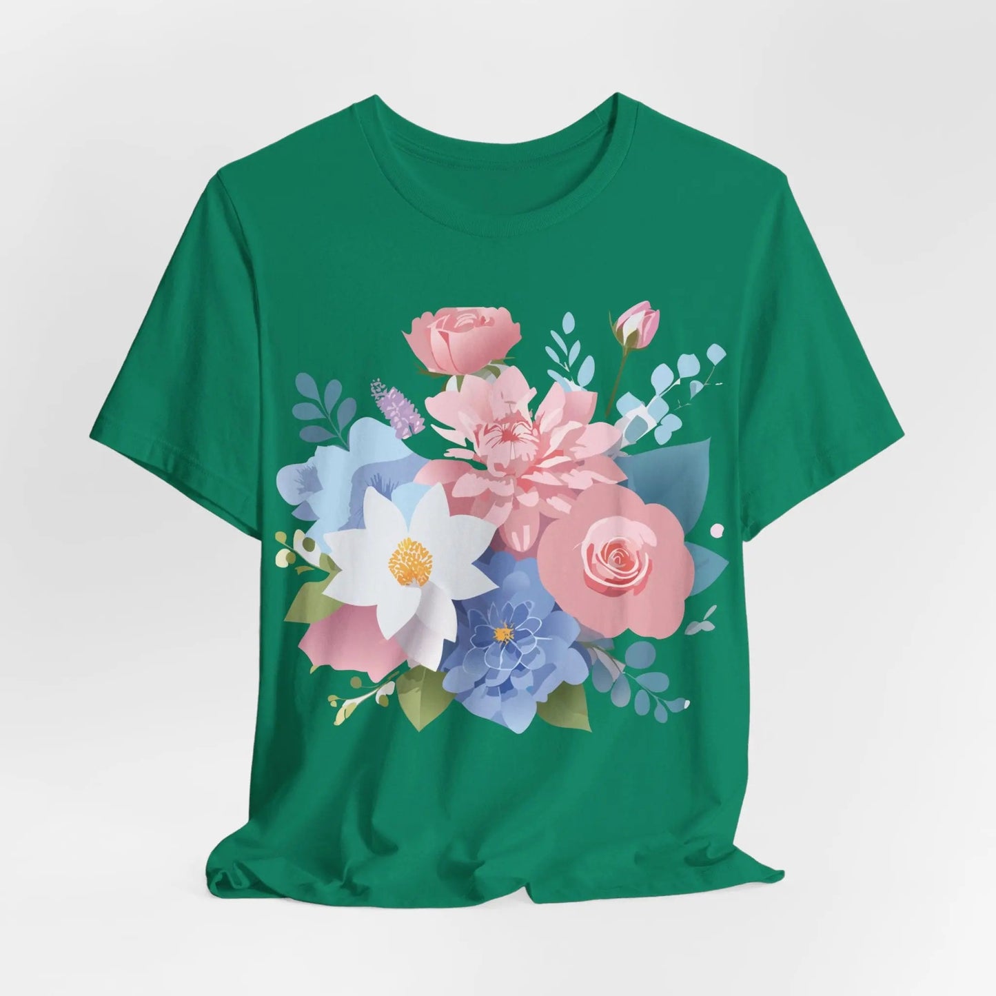 Floral Graphic T Shirt Unisex Vintage Inspired Art Tee by Adelpha Premium Quality Everyday Wear