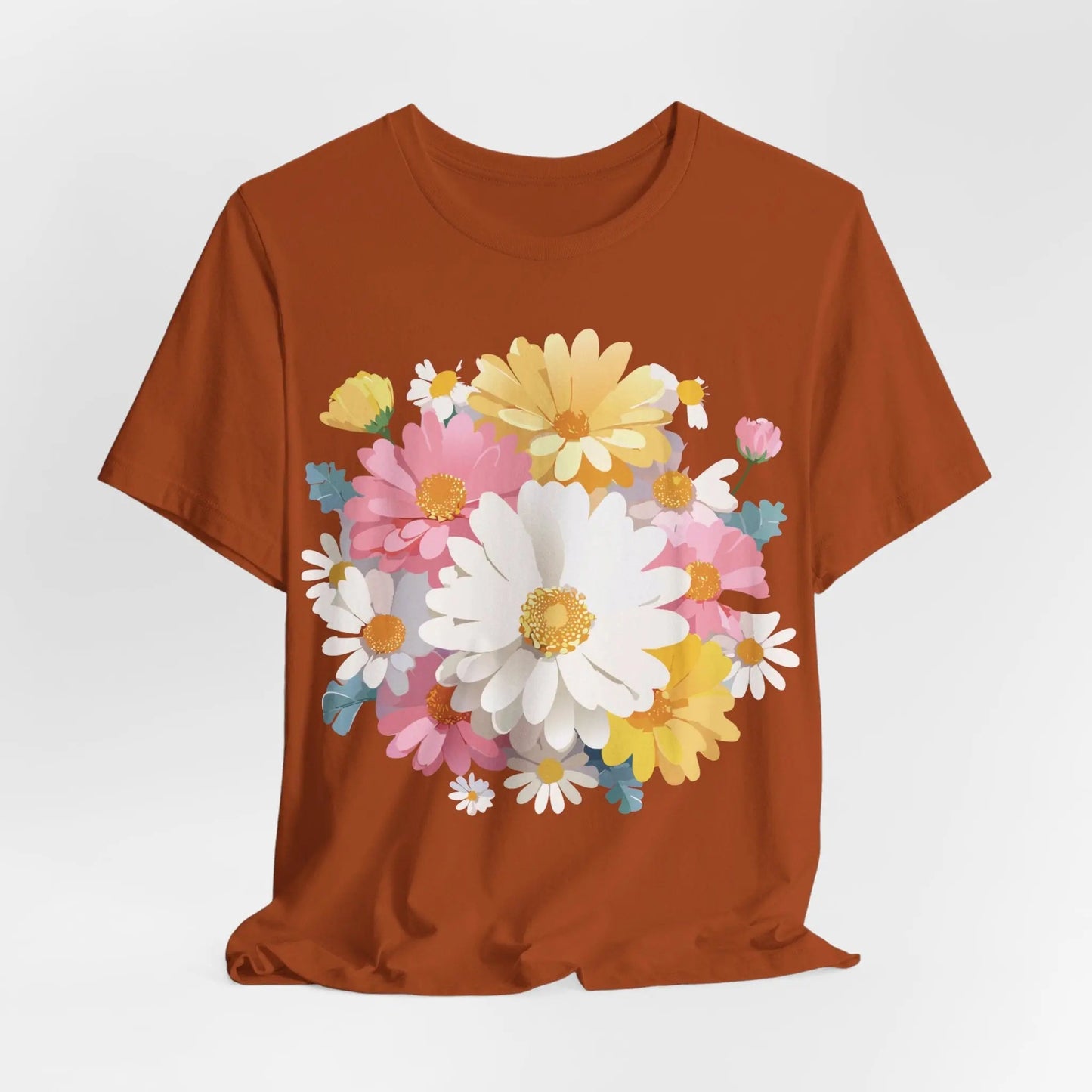 Floral Graphic T Shirt Unisex Vintage Inspired Art Design Tee By Adelpha Short Sleeve