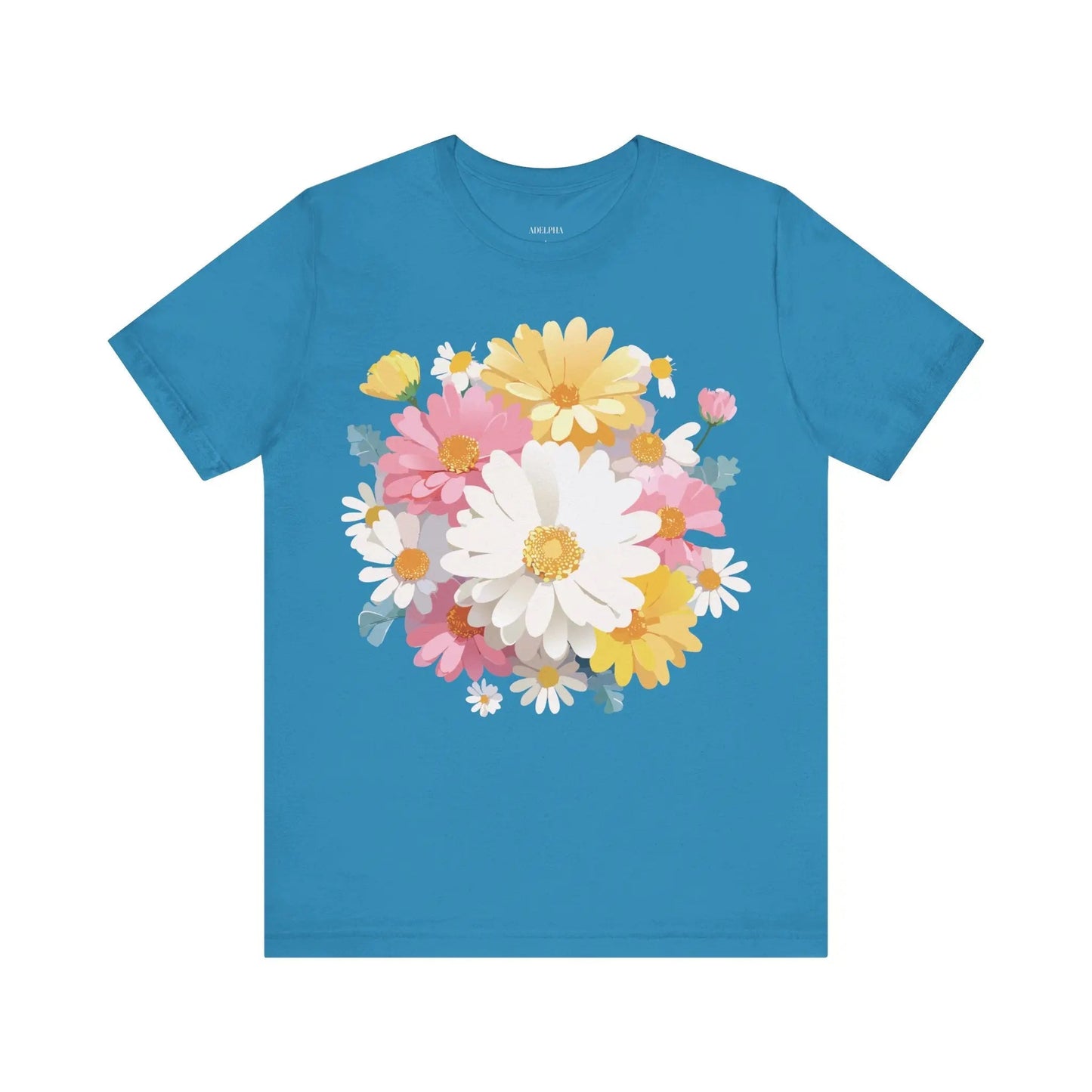 Floral Graphic T Shirt Unisex Vintage Inspired Art Design Tee By Adelpha Short Sleeve