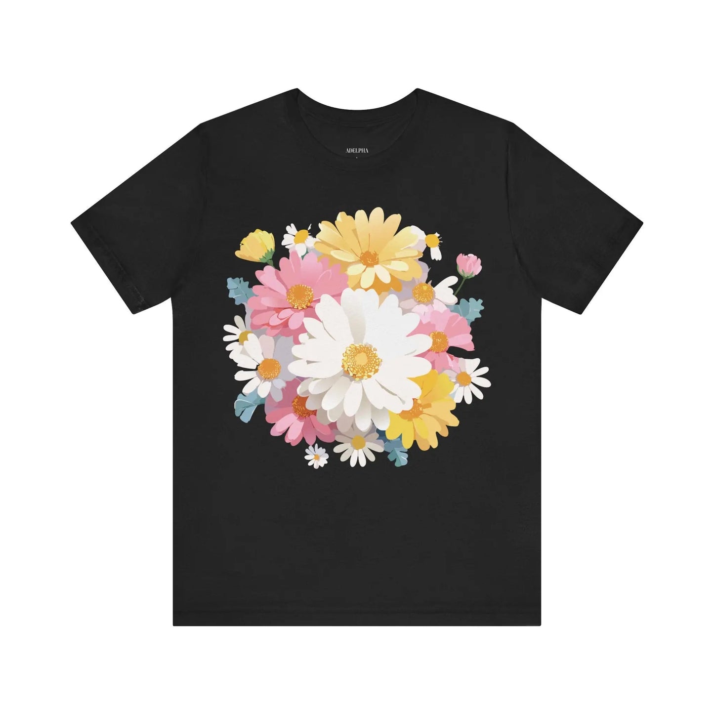Floral Graphic T Shirt Unisex Vintage Inspired Art Design Tee By Adelpha Short Sleeve