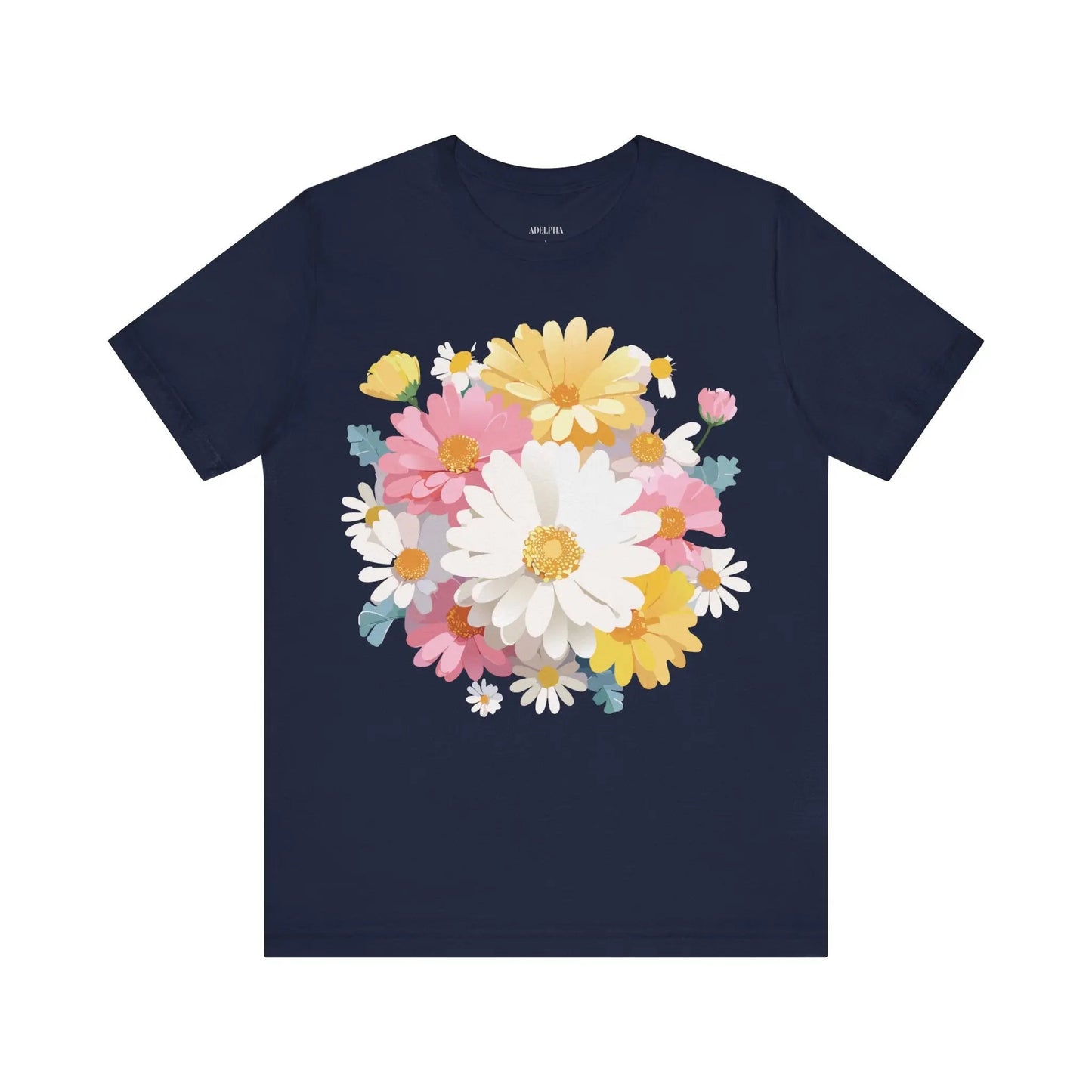 Floral Graphic T Shirt Unisex Vintage Inspired Art Design Tee By Adelpha Short Sleeve