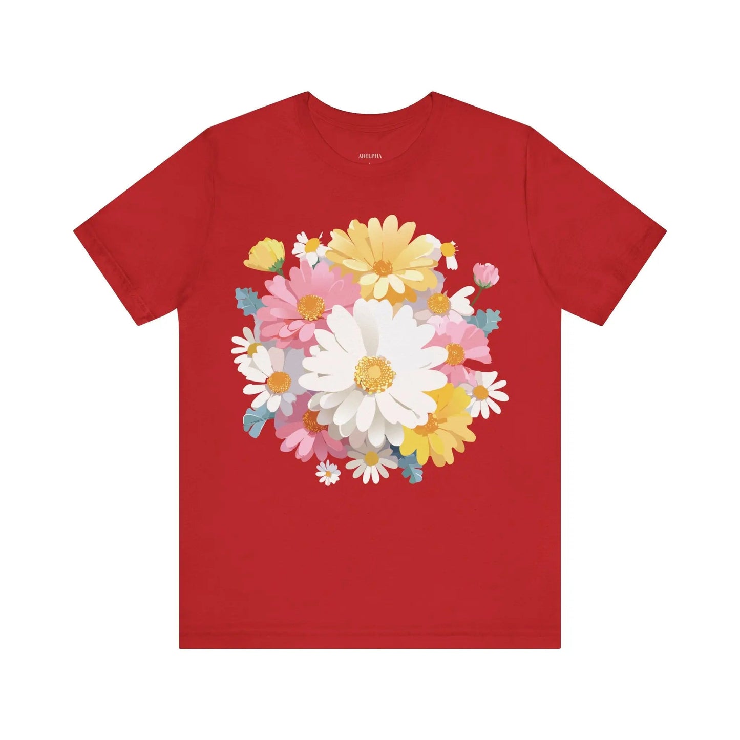 Floral Graphic T Shirt Unisex Vintage Inspired Art Design Tee By Adelpha Short Sleeve