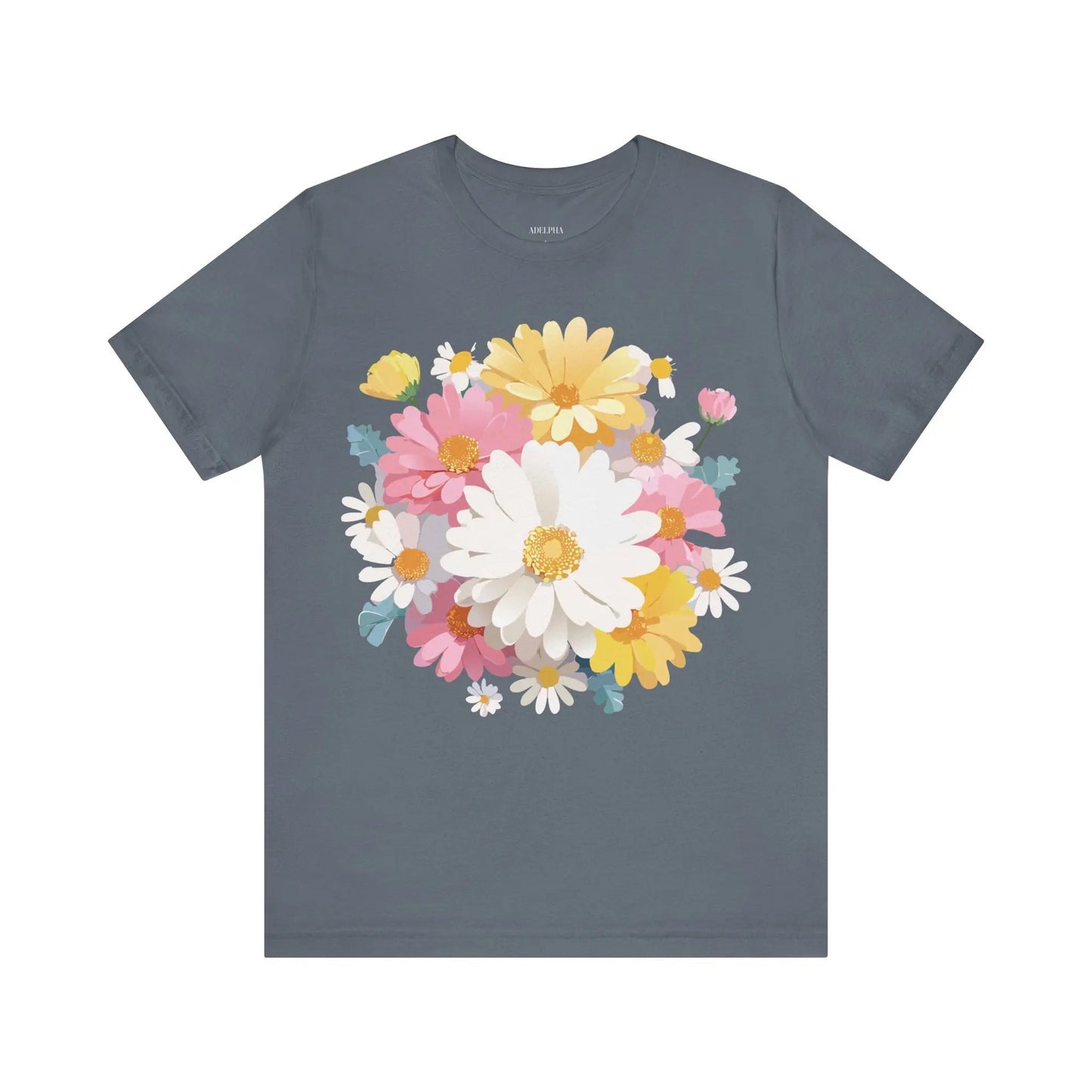 Floral Graphic T Shirt Unisex Vintage Inspired Art Design Tee By Adelpha Short Sleeve