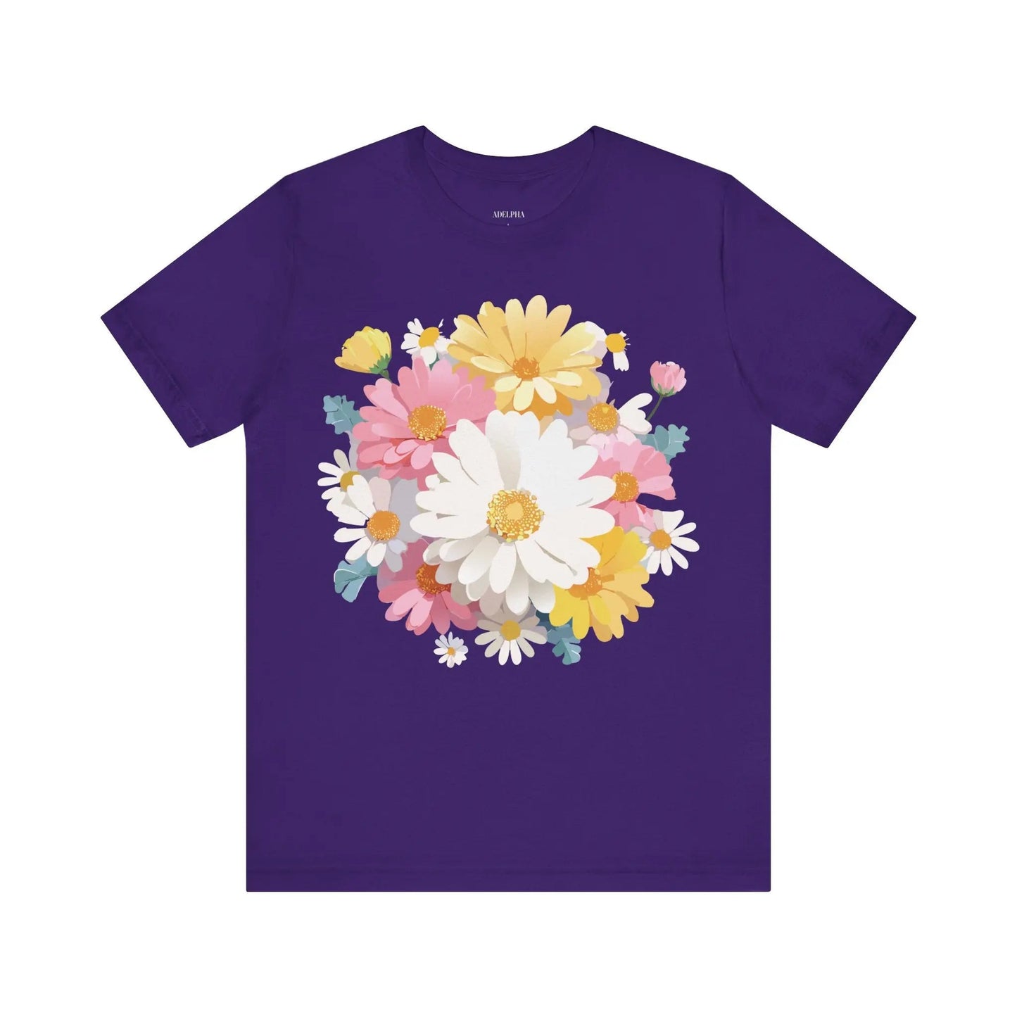 Floral Graphic T Shirt Unisex Vintage Inspired Art Design Tee By Adelpha Short Sleeve
