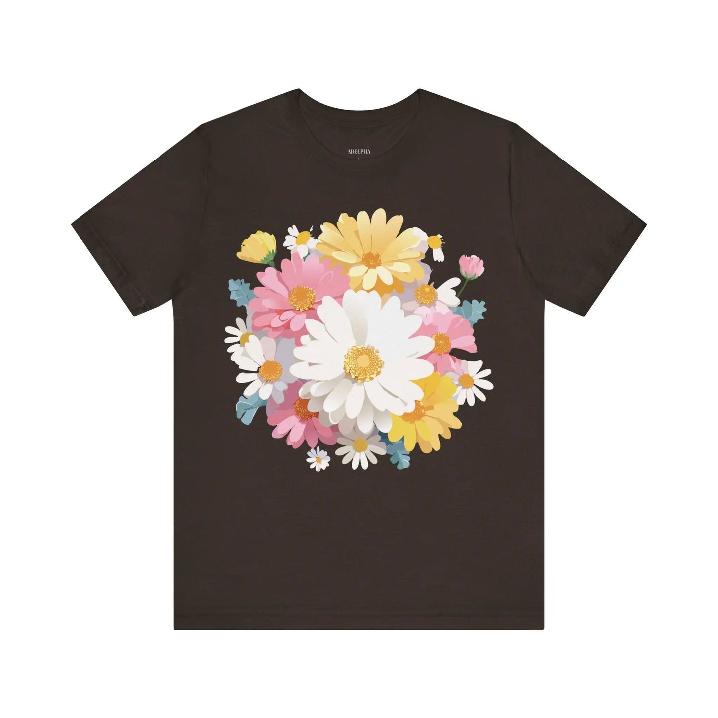 Floral Graphic T Shirt Unisex Vintage Inspired Art Design Tee By Adelpha Short Sleeve