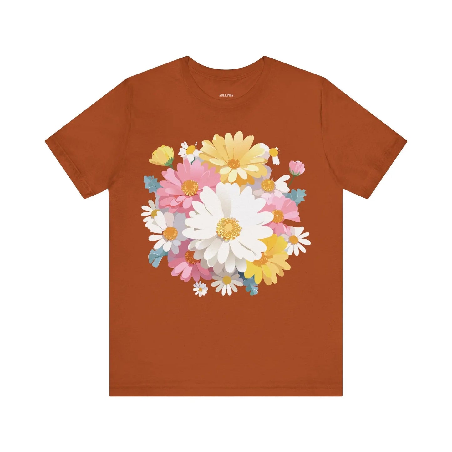 Floral Graphic T Shirt Unisex Vintage Inspired Art Design Tee By Adelpha Short Sleeve