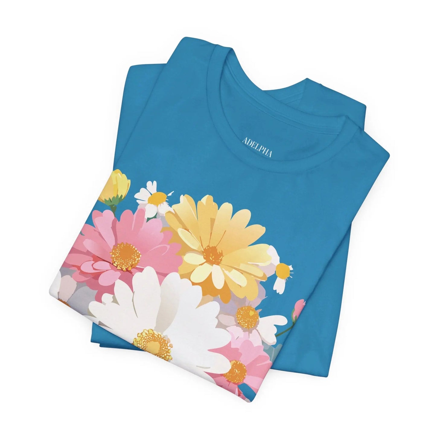 Floral Graphic T Shirt Unisex Vintage Inspired Art Design Tee By Adelpha Short Sleeve