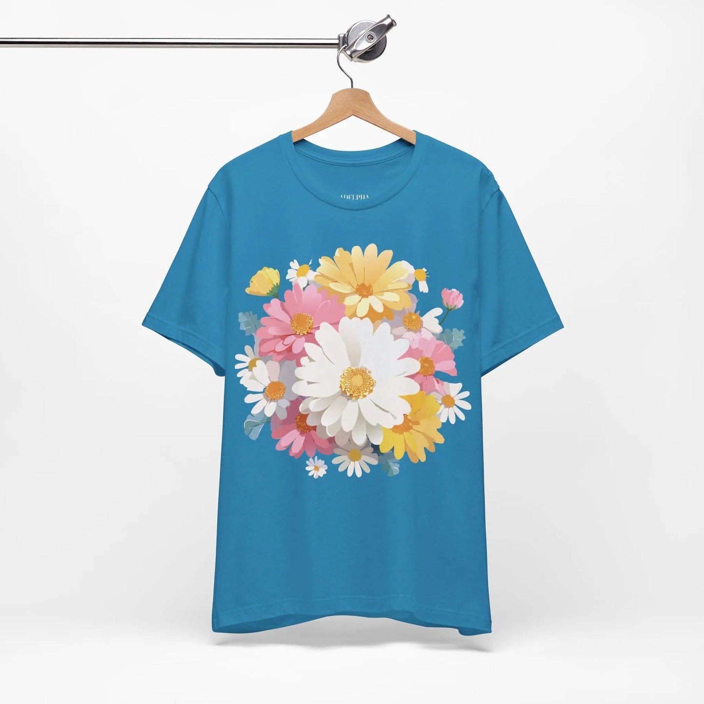 Floral Graphic T Shirt Unisex Vintage Inspired Art Design Tee By Adelpha Short Sleeve