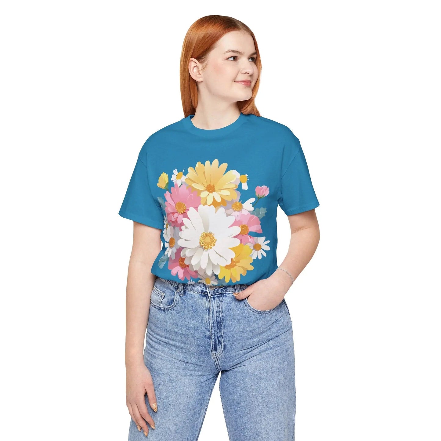 Floral Graphic T Shirt Unisex Vintage Inspired Art Design Tee By Adelpha Short Sleeve