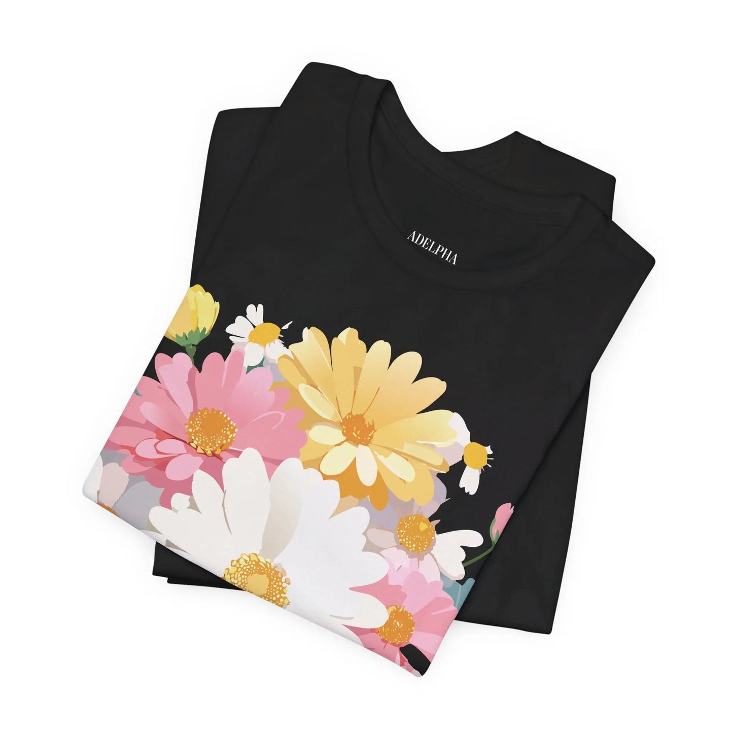 Floral Graphic T Shirt Unisex Vintage Inspired Art Design Tee By Adelpha Short Sleeve