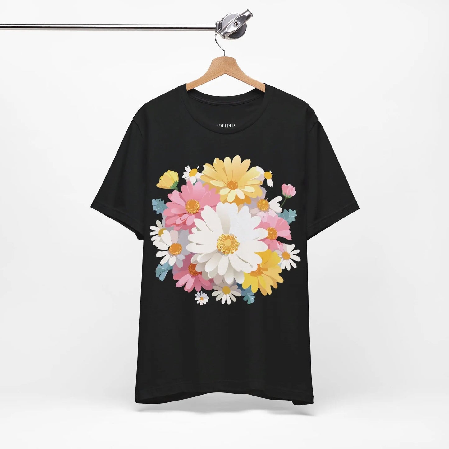 Floral Graphic T Shirt Unisex Vintage Inspired Art Design Tee By Adelpha Short Sleeve