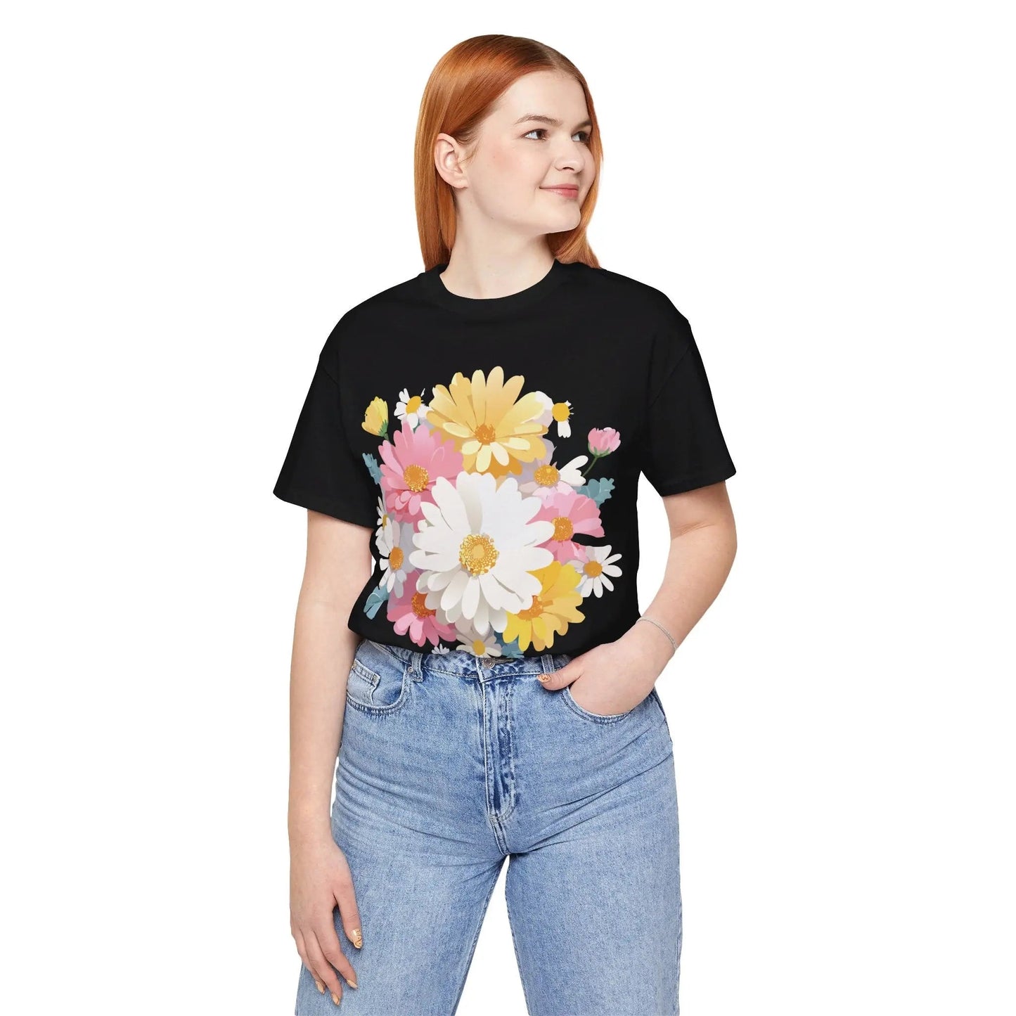 Floral Graphic T Shirt Unisex Vintage Inspired Art Design Tee By Adelpha Short Sleeve
