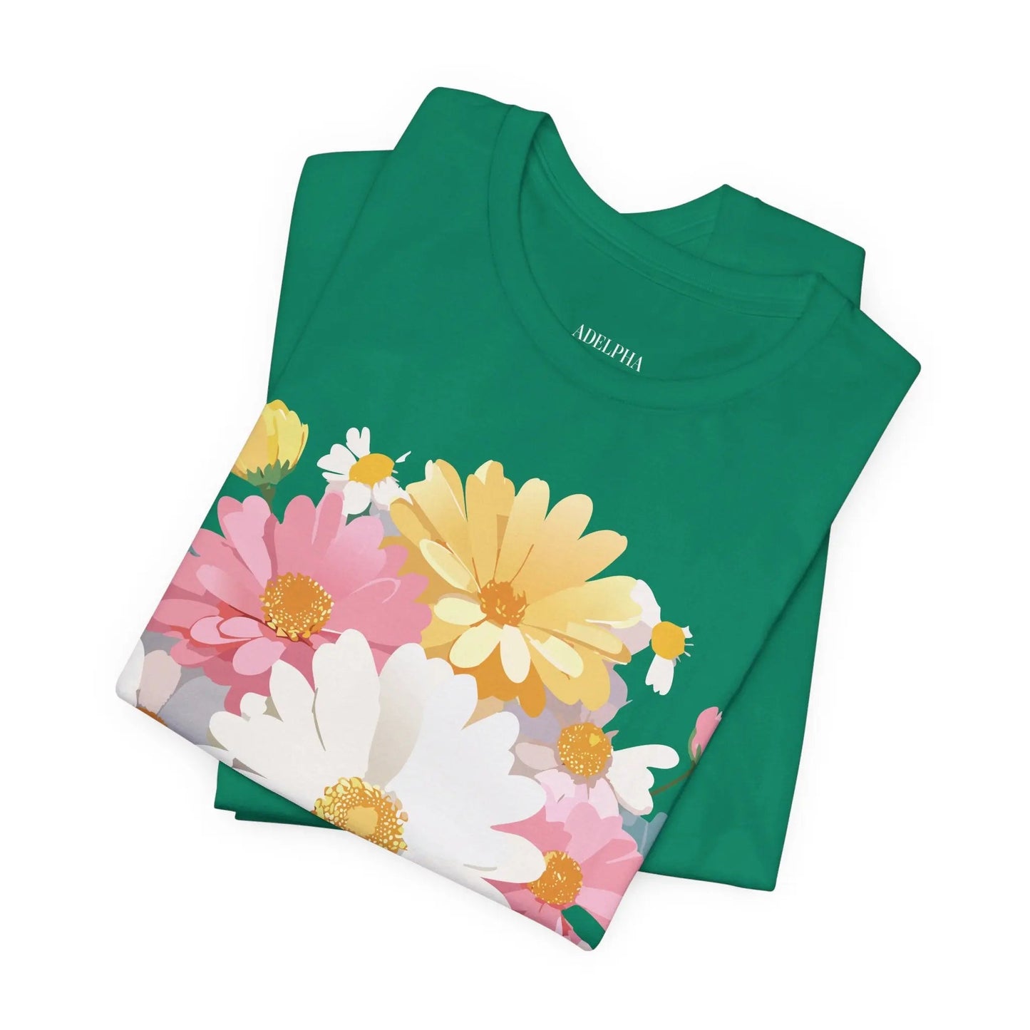 Floral Graphic T Shirt Unisex Vintage Inspired Art Design Tee By Adelpha Short Sleeve