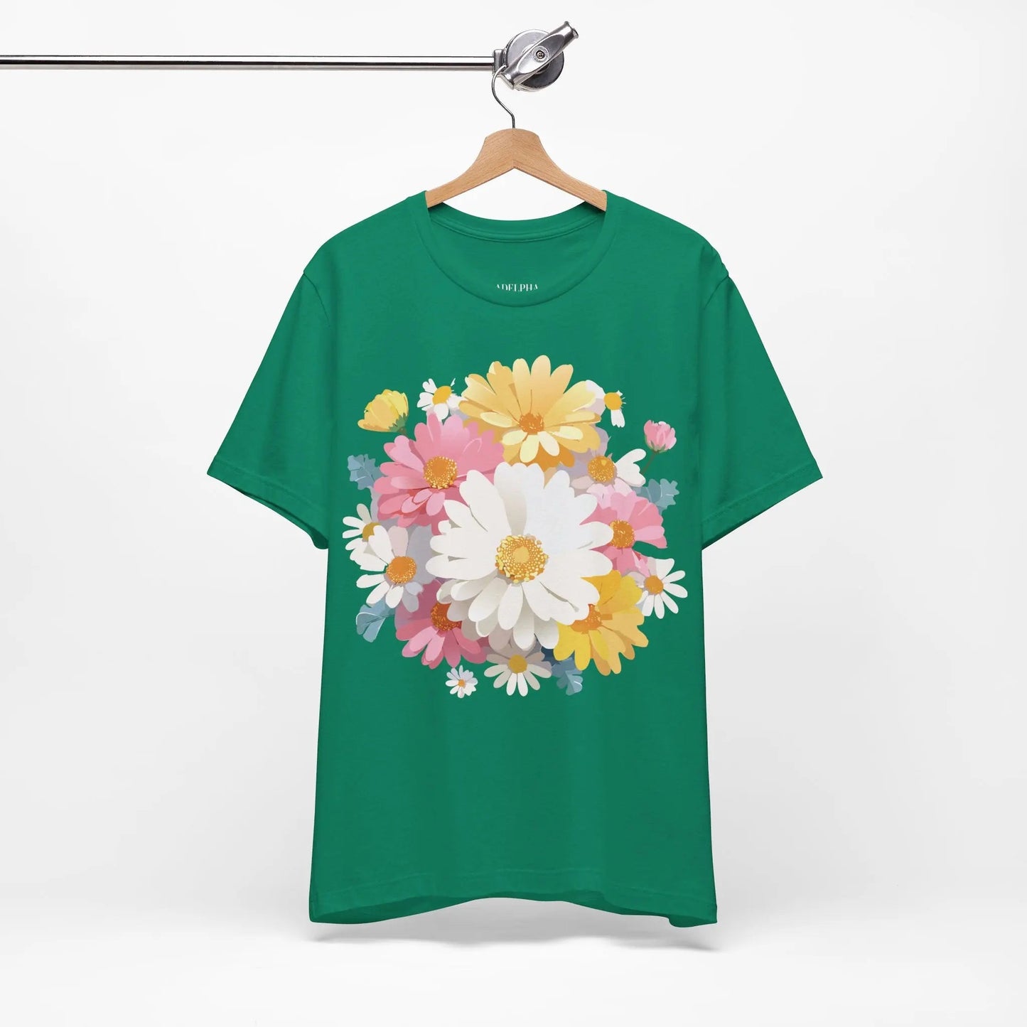 Floral Graphic T Shirt Unisex Vintage Inspired Art Design Tee By Adelpha Short Sleeve