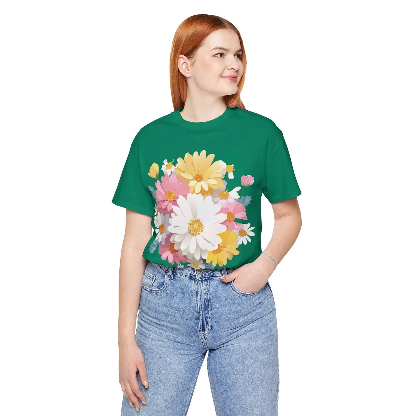Floral Graphic T Shirt Unisex Vintage Inspired Art Design Tee By Adelpha Short Sleeve