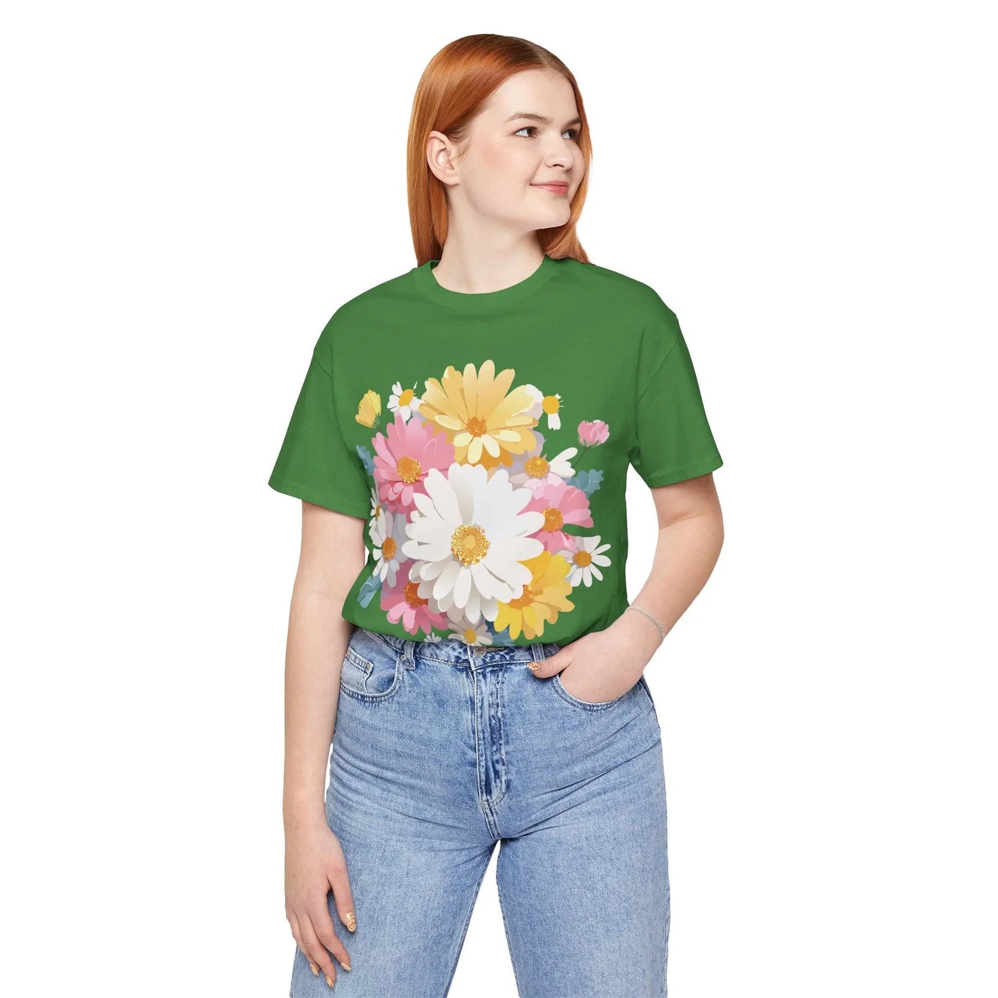Floral Graphic T Shirt Unisex Vintage Inspired Art Design Tee By Adelpha Short Sleeve