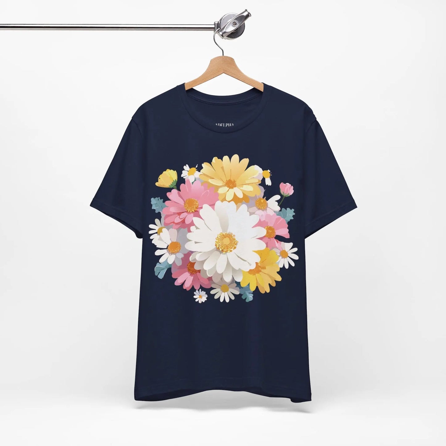 Floral Graphic T Shirt Unisex Vintage Inspired Art Design Tee By Adelpha Short Sleeve
