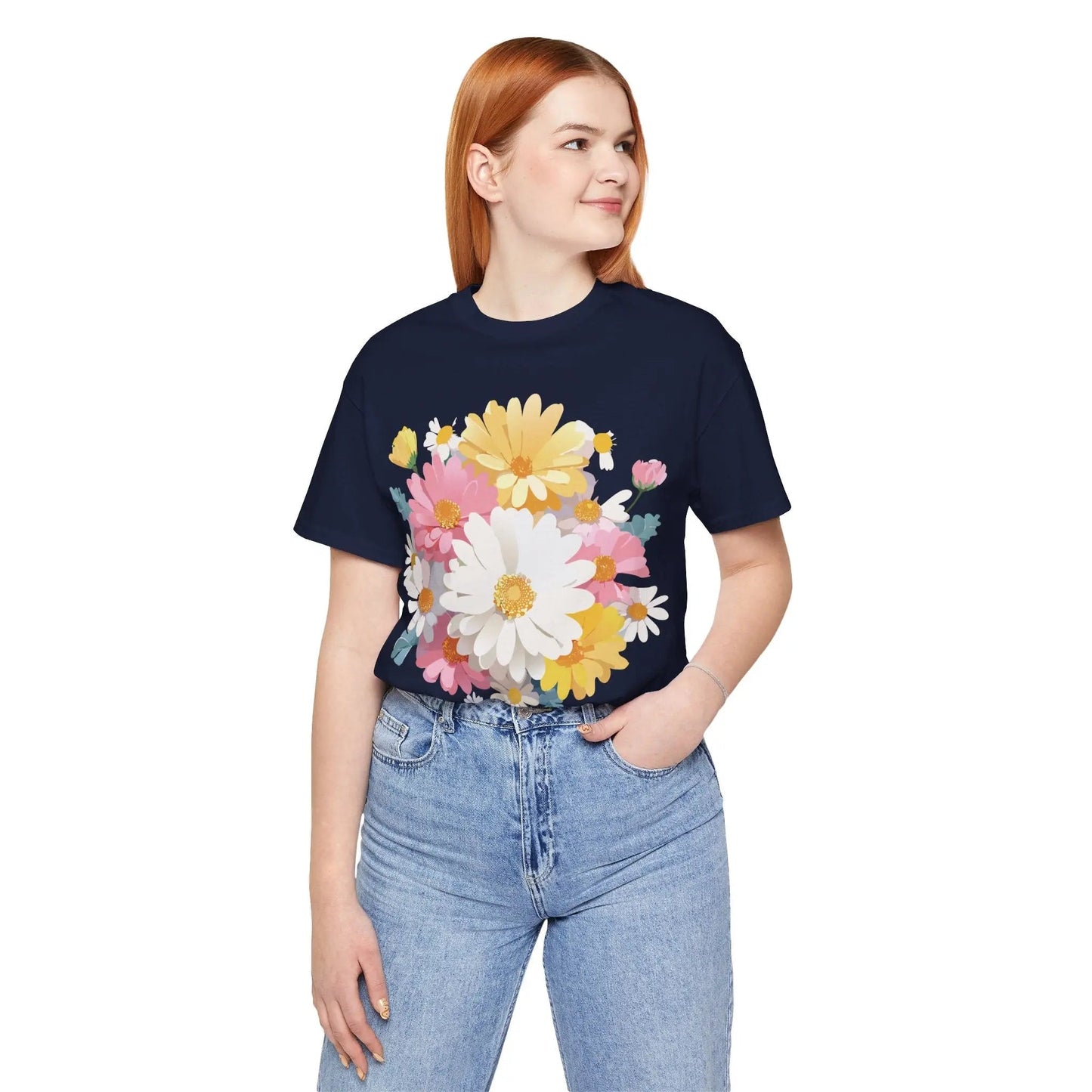 Floral Graphic T Shirt Unisex Vintage Inspired Art Design Tee By Adelpha Short Sleeve