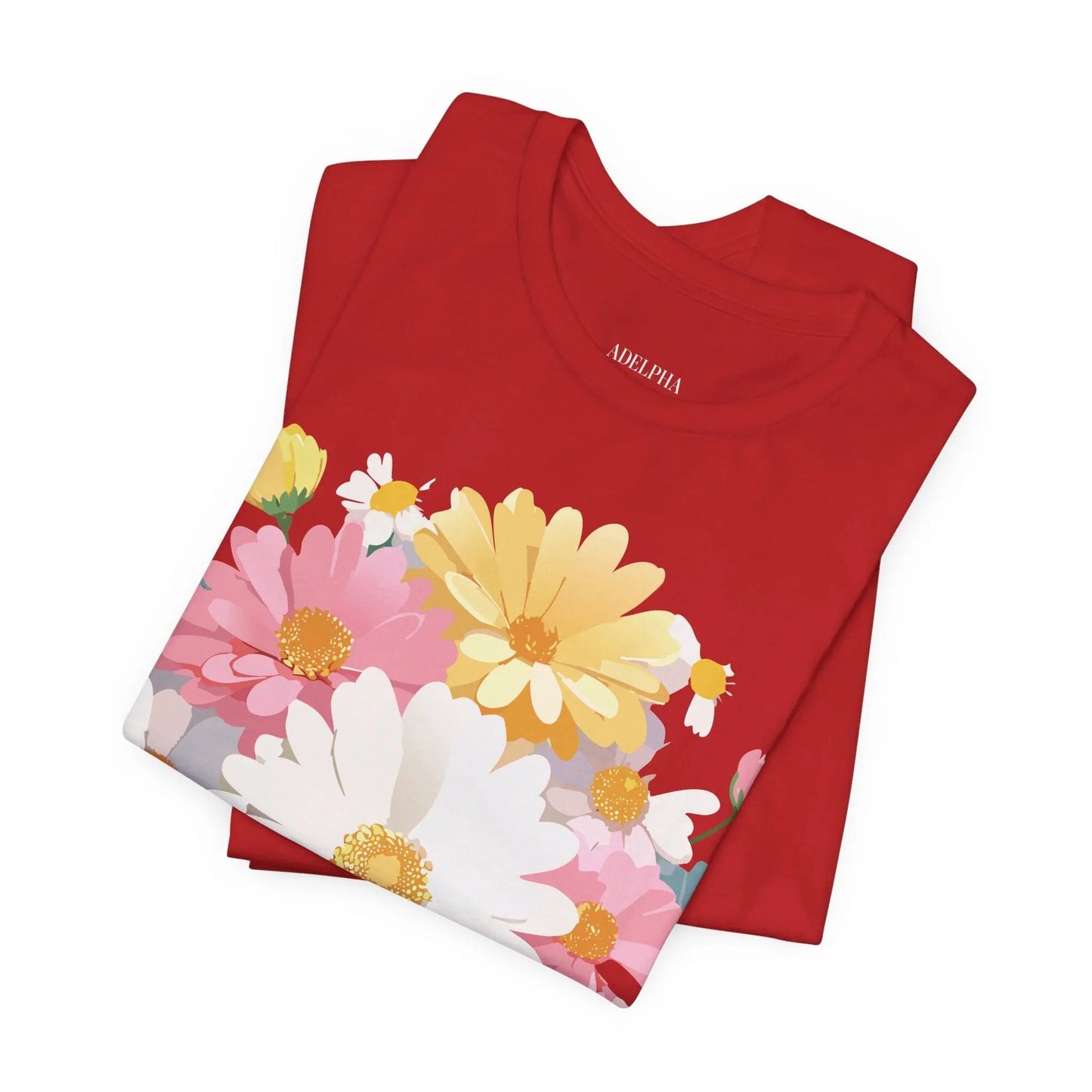 Floral Graphic T Shirt Unisex Vintage Inspired Art Design Tee By Adelpha Short Sleeve