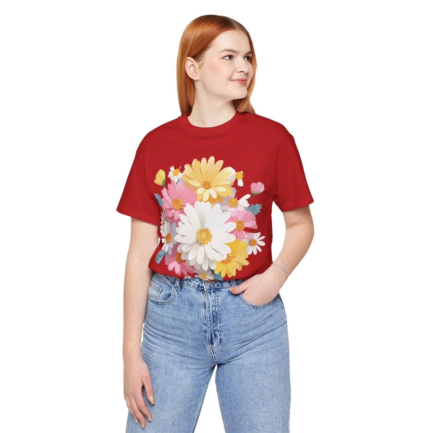 Floral Graphic T Shirt Unisex Vintage Inspired Art Design Tee By Adelpha Short Sleeve