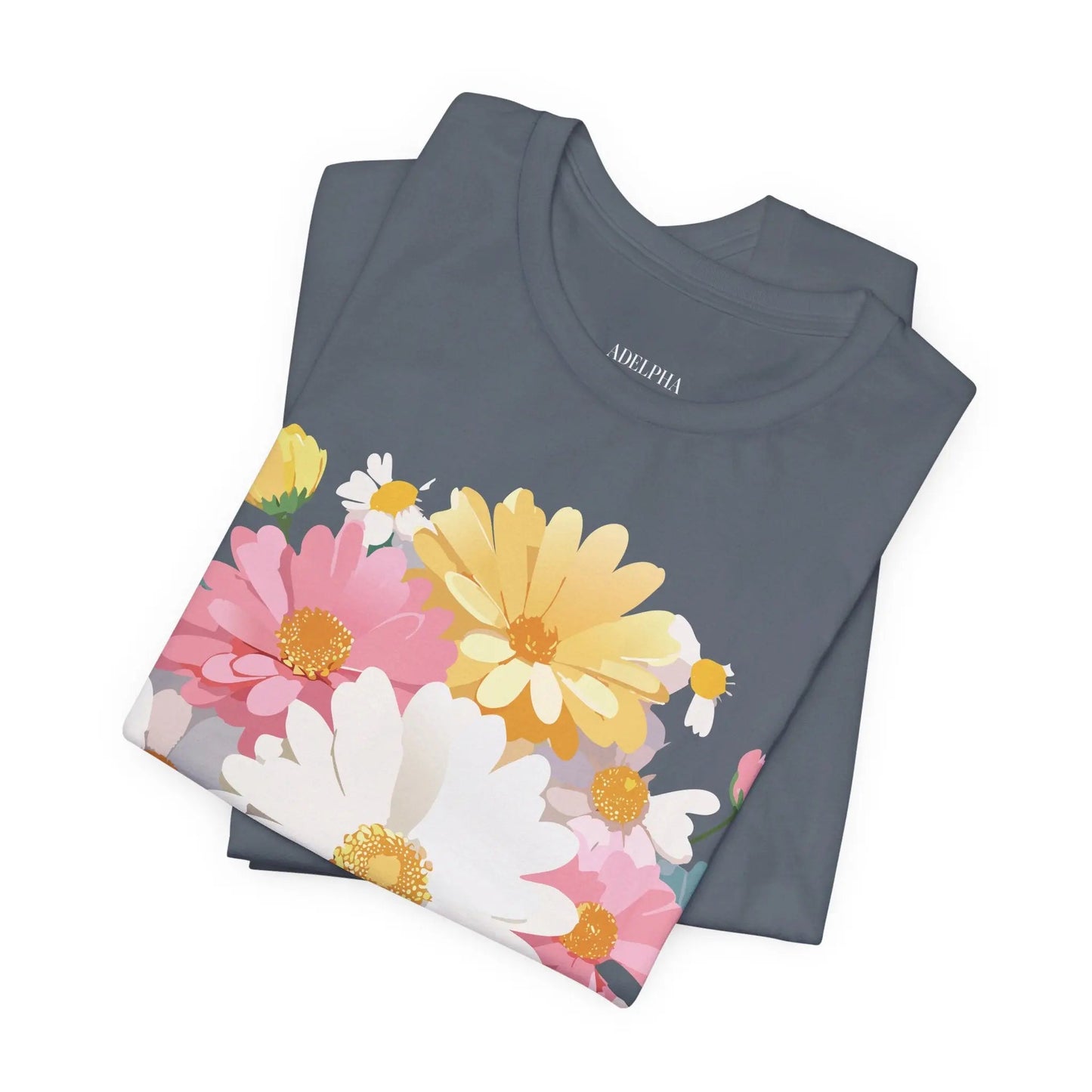 Floral Graphic T Shirt Unisex Vintage Inspired Art Design Tee By Adelpha Short Sleeve