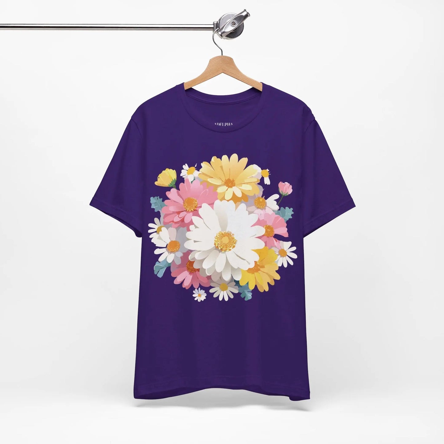 Floral Graphic T Shirt Unisex Vintage Inspired Art Design Tee By Adelpha Short Sleeve