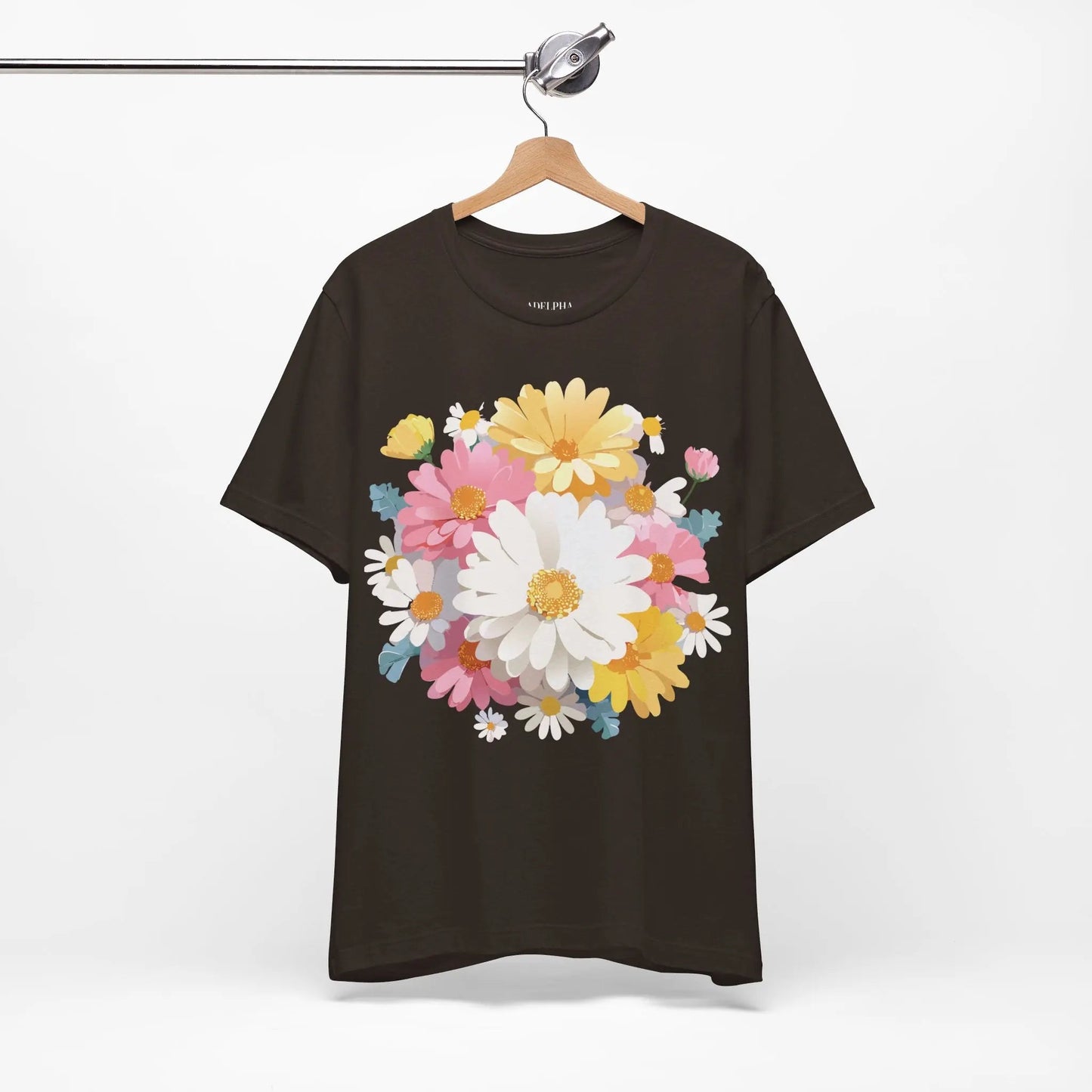 Floral Graphic T Shirt Unisex Vintage Inspired Art Design Tee By Adelpha Short Sleeve
