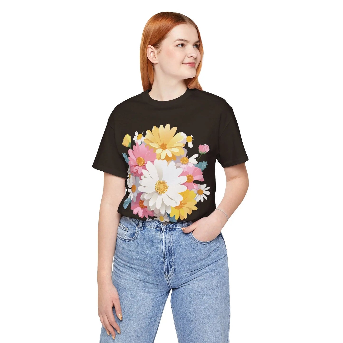 Floral Graphic T Shirt Unisex Vintage Inspired Art Design Tee By Adelpha Short Sleeve