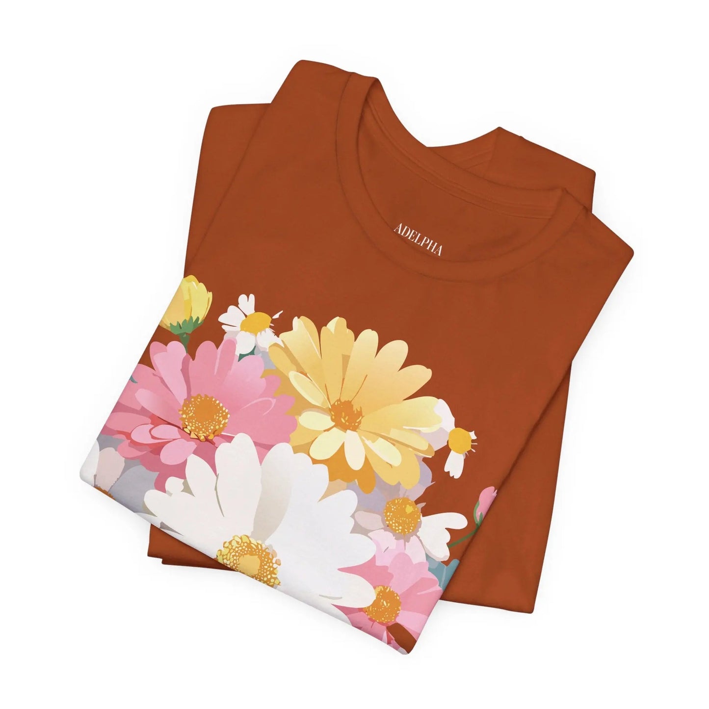 Floral Graphic T Shirt Unisex Vintage Inspired Art Design Tee By Adelpha Short Sleeve