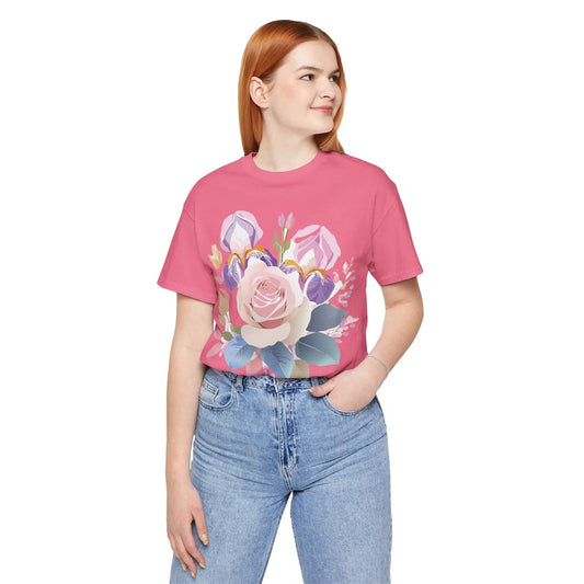 Floral Graphic Unisex 100 Cotton Vintage Artwork Short Sleeve Jersey 36